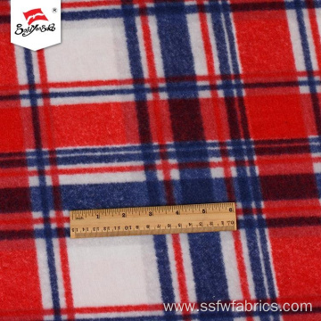 England Check Print Fleece Tartan Fabric